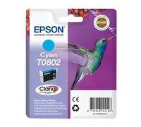 Epson Cartucho De Tinta T0802 Cyan 7,4Ml válido para los modelos Stylus Photo RX685, RX585, R285, PX830FWD, PX820FWD, PX660, PX650, P50 y otros