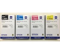 Epson - Cartuchos de tinta T7891, T7892, T7893 y T7894, versión XXL (negro 65,1 ml + cian 34,2 ml + magenta 34,2 ml + amarillo 34,2 ml) C13T789140, C13T789240, C13T7777778940, C13T740. 89340 y