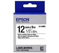Epson cinta estándar - lk-4wbn estándar negra/blanca 12/9