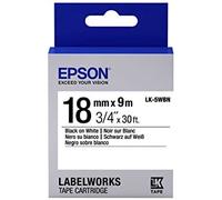 Epson cinta estándar - lk-5wbn estándar negra/blanca 18/9