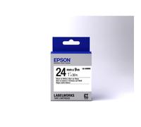 Epson Cinta estándar - LK-6WBN estándar negra/blanca 24/9 - Cintas para impresoras de etiquetas (Negro sobre blanco, LabelWorks LW-1000P LabelWorks LW-600P LabelWorks LW-700 LabelWorks LW-900P, Ampolla, 2,4 cm, 9 m)
