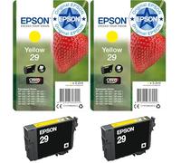 Epson Claria Home 29 - Cartucho de Tinta estándar de 3,2 ml, Paquete estándar, Color Amarillo válido para los Modelos Expression Home XP-235, XP-442 y Otros (Paquete de 2)
