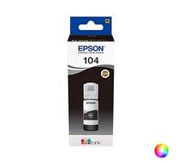 Epson EcoTank 104 - Botella de tinta negra auténtica, individual