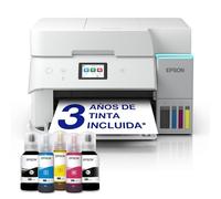 Impresora multifunción EcoTank ET-4956 Blanca A4 con depósito de Tinta, conexión Wi-Fi, ADF, impresión dúplex, escaneado, Copia, fax y Tinta incluida para hasta 3 años