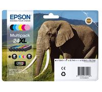 Epson Elephant Multipack 6 Colores 24XL Claria Photo HD Tinta