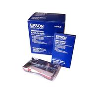 Epson ERC38BR - Cinta para caja registradora (10 unidades), color negro y rojo