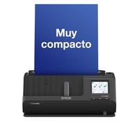 EPSON ES-C380W, Escáner Vertical de Documentos A4, USB, WiFi, Alimentador Automático de Documentos, escaneado Doble Cara (dúplex), Pantalla LCD táctil, Color Negro