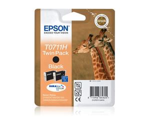 Epson Giraffe Doble juego de cartuchos Negro T0711H Tintas DURABrite Ultra