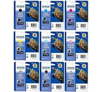 Epson Juego de cartuchos de tinta originales T1571, T1572, T1573, T1574, T1575, T1576, T1577, T1578, T1579 Multipack Stylus Photo R3000 (sin embalaje exterior)