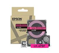 Epson Labelworks LK-4PBF Cartucho de cinta de etiquetado compatible con Epson LabelWorks LW-C610 y LW-C410 Rosa fluorescente/negro 12mm