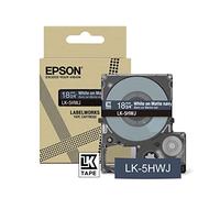 Epson Labelworks LK-5HWJ Cartucho de cinta para etiquetado compatible con Epson LabelWorks LW-C610 y LW-C410 Mate Navy/Blanco 18mm