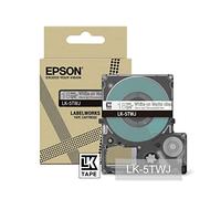 Epson Labelworks LK-5TWJ Cartucho de cinta de etiquetado compatible con Epson LabelWorks LW-C610 y LW-C410 Transparente mate/Blanco 18mm