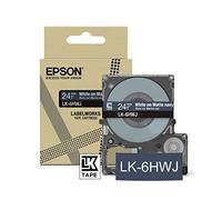 Epson Labelworks LK-6HWJ Cartucho de cinta de etiquetado compatible con Epson LabelWorks LW-C610 Mate Navy/Blanco 24mm