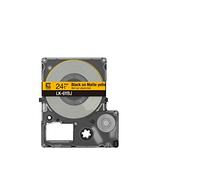 Epson LabelWorks LK-6YBJ - Cinta compatible con LW-C410 y LW-C614 (24 mm, amarillo/negro mate)