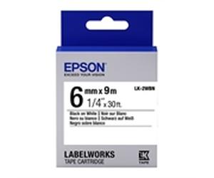 Epson LK-2WBN Cinta estandar negro sobre blanco 6mm (C53S652003)