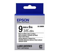 Epson LK-3WBW cinta superadhesiva negro sobre blanco 9 mm (original)