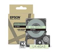 Epson LK-4GAS cinta gris sobre verde 12 mm (original)