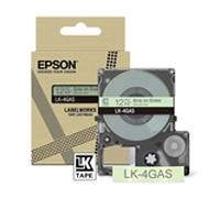 Epson LK-4GAS cinta gris sobre verde 12mm