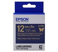 Epson LK-4HKK Cinta satinada dorada sobre azul marino 12mm (C53S654002)