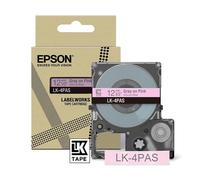 Epson LK-4PAS cinta gris sobre rosa 12mm