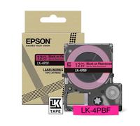 Epson Labelworks LK-4PBF Cartucho de cinta de etiquetado compatible con Epson LabelWorks LW-C610 y LW-C410 Rosa fluorescente/negro 12mm