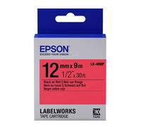 Epson LK-4RBP cinta negro sobre rojo pastel 12 mm (original)