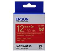 Epson LK-4RKK Cinta satinada dorado sobre rojo 12mm (C53S654033)
