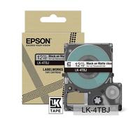 Epson LK-4TBJ cinta mate negra sobre transparente 12mm
