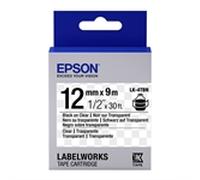 Epson LK-4TBN Cinta negro sobre transparente 12mm (C53S654012)