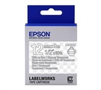 Epson LK-4TWN Cinta blanco sobre transparente 12mm (C53S654013)