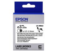 Epson LK-4WBA3 cinta termoretractil negro sobre blanco 3 mm (original)
