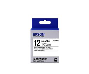 Epson LK-4WBN Rollo Cinta 12mm 9m Negra/Blanca
