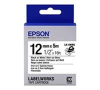 Epson LK-4WBQ Cinta negro sobre blanco 12mm (C53S654024)