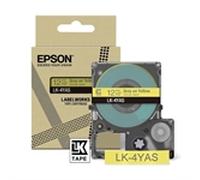 Epson LK-4YAS cinta gris sobre amarillo 12mm