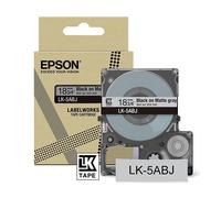 Epson LK-5ABJ cinta mate negra sobre gris claro 18mm