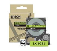 Epson LK-5GBJ cinta mate negro sobre verde 18mm