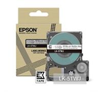 Epson LK-5TWJ cinta mate blanca sobre transparente 18mm