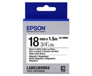 Epson LK-5WB2 Cinta magnética negro sobre blanco 18mm (C53S655001)
