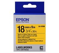 Epson LK-5YBW cinta superadhesiva negro sobre amarillo 18 mm (original)