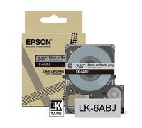 Epson LK-6ABJ cinta mate negra sobre gris claro 24 mm (original)