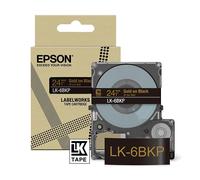 Epson LK-6BKP cinta dorada sobre negro metalizado 24 mm (original)