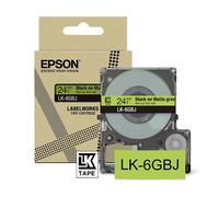Epson LK-6GBJ cinta mate negra sobre verde 24 mm (original)