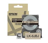 Epson LK-6JBJ cinta mate negro sobre beige 24 mm (original)