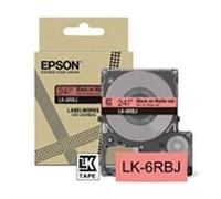 Epson LK-6RBJ cinta mate negro sobre rojo 24mm