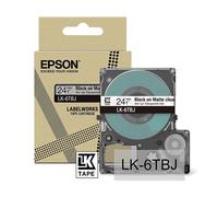 Epson LK-6TBJ cinta mate negra sobre transparente 24 mm (original)