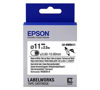 Epson LK-6WBA11 cinta termoretractil negro sobre blanco 11 mm (original)