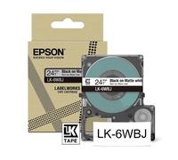 Epson LK-6WBJ cinta mate negro sobre blanco 24 mm (original)