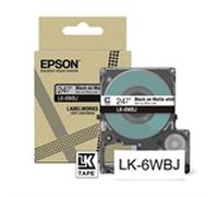 Epson LK-6WBJ cinta mate negro sobre blanco 24mm