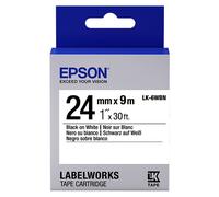Epson LK-6WBN cinta negro sobre blanco 24 mm (original)