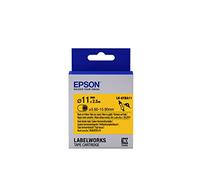 Epson - Lk-6yba11 - Cintas para impresoras de Etiquetas (Negro sobre Amarillo, labelworks lw-1000p labelworks lw-300 labelworks lw-400 labelworks lw-400vp labelworks lw-600p, ampolla)